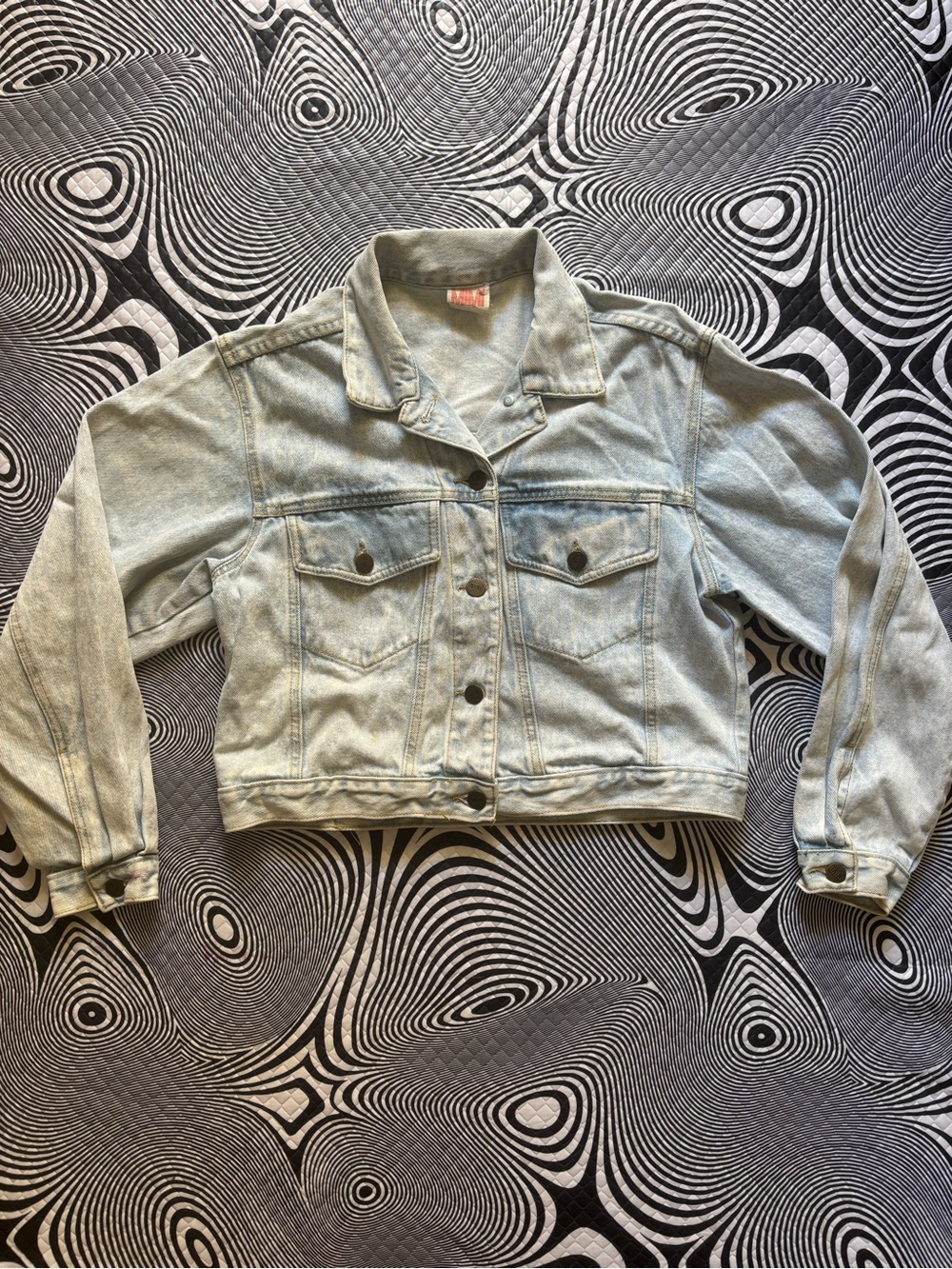 Vintage 90s Y2K Mimi Light Wash Denim Crop Jacket - Women